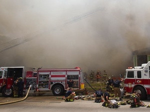 Hiện trường vụ hỏa hoạn.