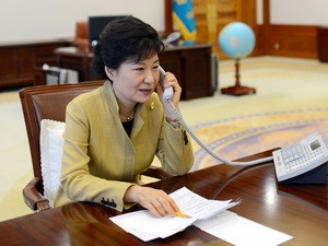 Tổng thống Triều Tiên Park Geun-hye.