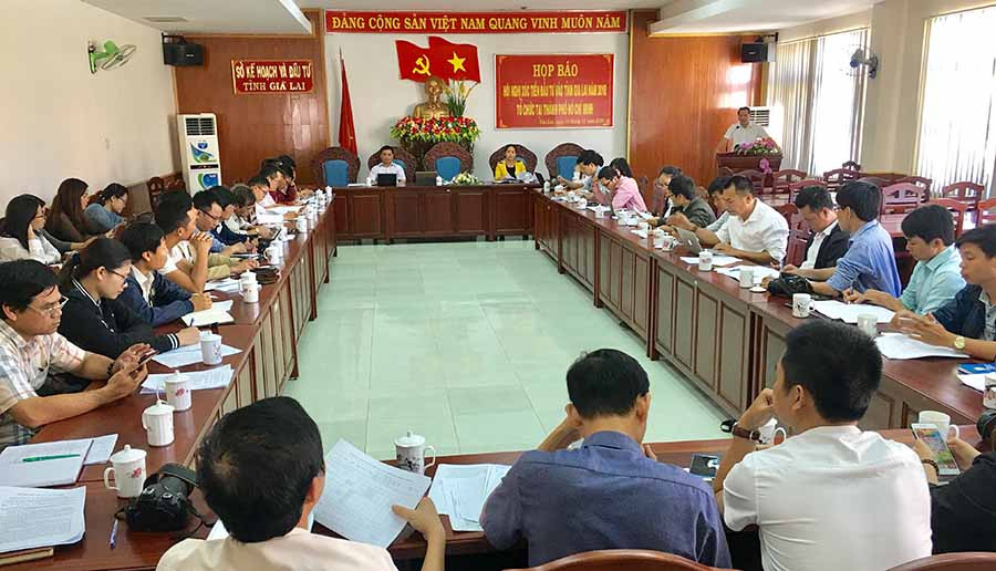 Quang cảnh buổi họp báo. Ảnh: Hà Duy