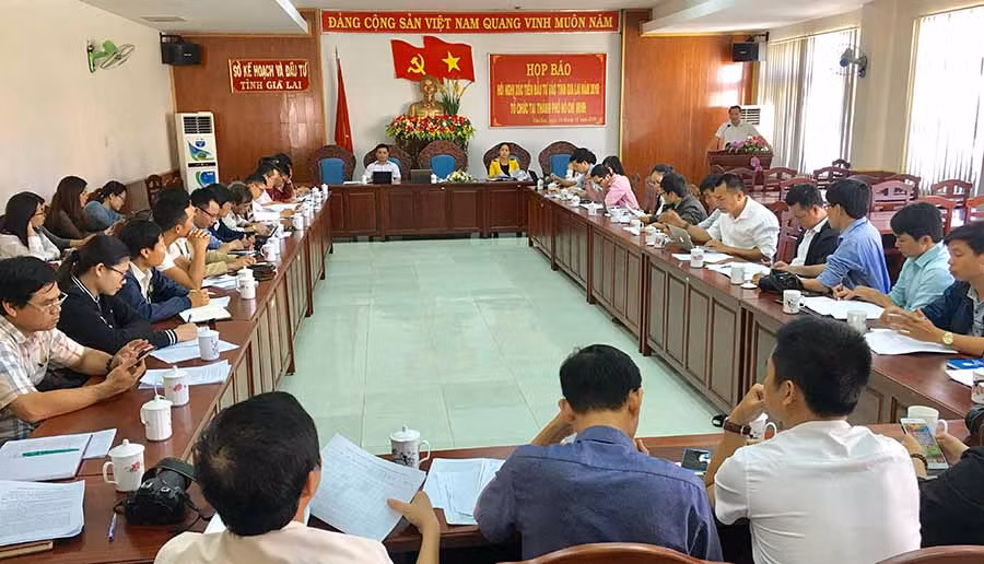 Quang cảnh buổi họp báo. Ảnh: Hà Duy