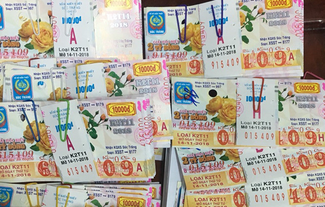 Những tờ vé số trúng thưởng