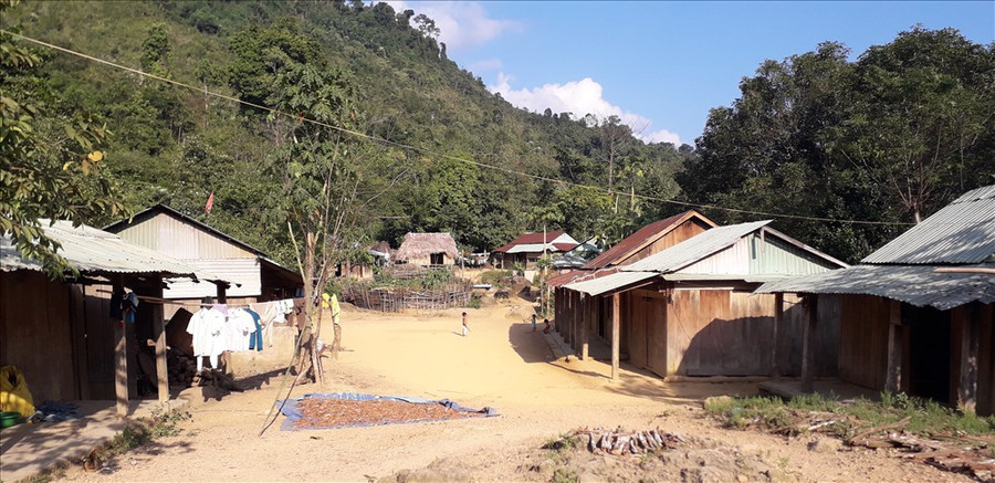 Thôn Z'lao thuộc xã Dang, huyện Tây Giang, tỉnh Quảng Nam. Ảnh: Đ.V