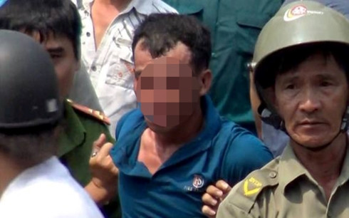 Châu Dung Thành lúc bị công an bắt giữ