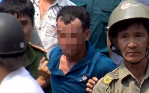 Châu Dung Thành lúc bị công an bắt giữ