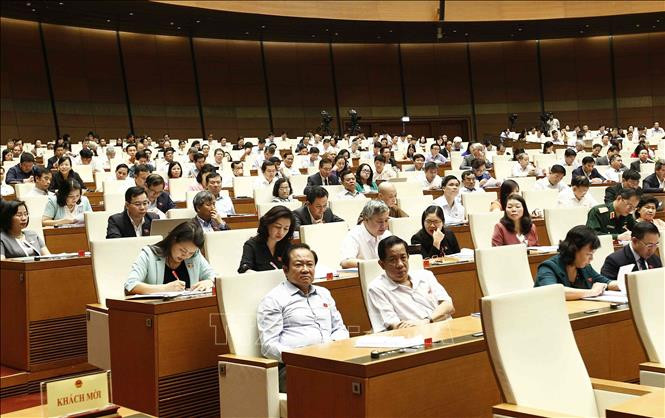 Các đại biểu Quốc hội tại Phiên chất vấn và trả lời chất vấn. Ảnh: Văn Điệp/TTXVN