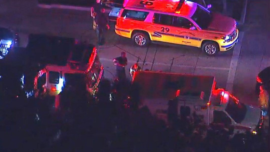  Cảnh sát nhanh chóng có mặt tại hiện trường. Ảnh: ABC7