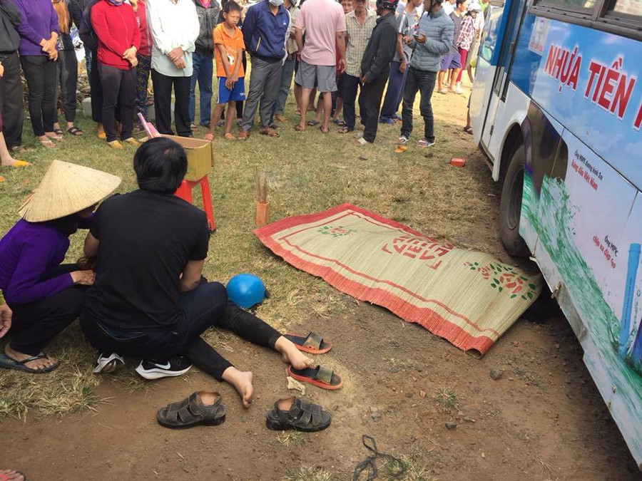 Hiện trường vụ tai nạn. 