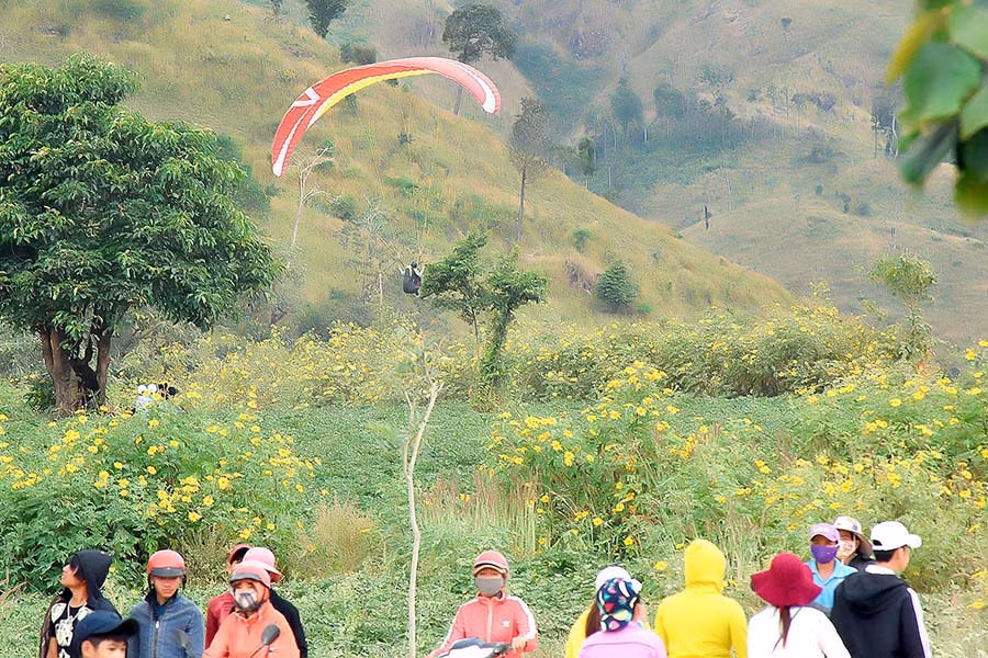 Biểu diễn dù lượn