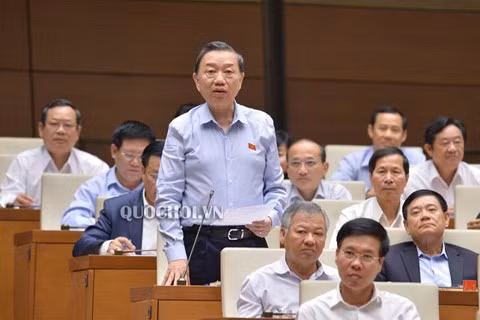 Bộ trưởng Bộ Công an, Thượng tướng Tô Lâm trả lời chất vấn