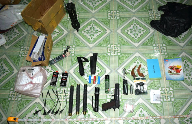 Tang vật thu giữ tại nhà Cảnh và Bảo Tang vật thu giữ tại nhà Cảnh và Bảo