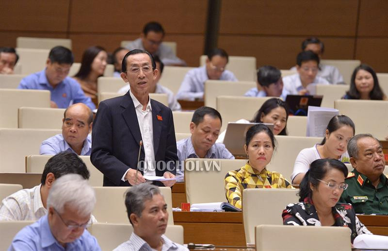 Đại biểu Trần Hoàng Ngân (đoàn ĐBQH TP.Hồ Chí Minh) đặt câu hỏi, tạo sao các nước lại mời Việt Nam tham gia vào Hiệp định này trong khi thu nhập bình quân của Việt Nam chỉ hơn 2.000 USD?