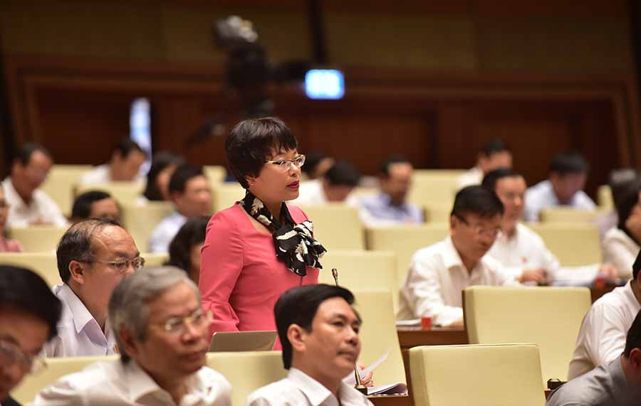 Đại biểu Quốc hội Nguyễn Thị Mai Phương. Ảnh: Vũ Định Đại biểu Quốc hội Nguyễn Thị Mai Phương. Ảnh: Vũ Định
