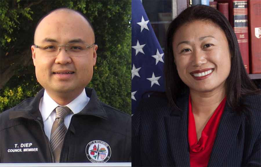 Hạ nghị sĩ Tyler Diệp (trái) và Thượng nghị sĩ Janet Nguyễn. Ảnh: Facebook