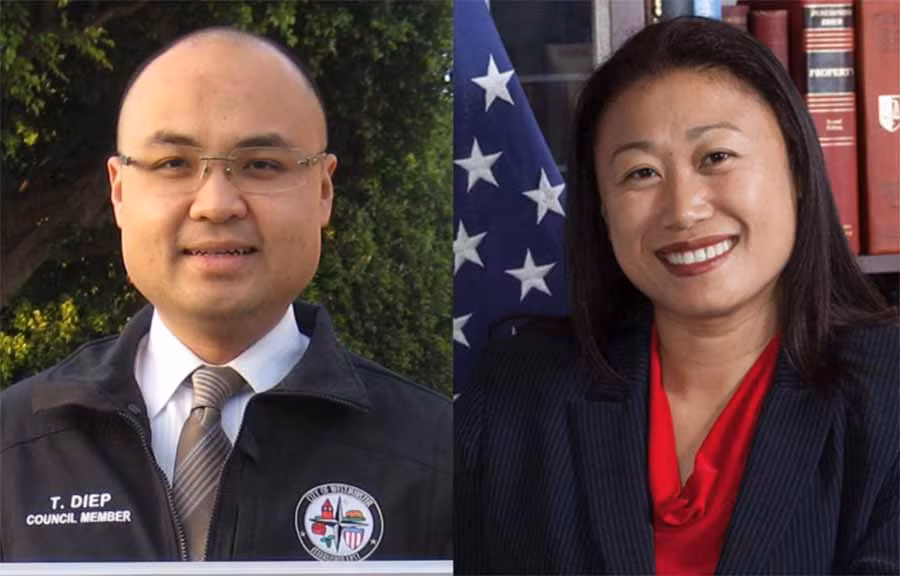 Hạ nghị sĩ Tyler Diệp (trái) và Thượng nghị sĩ Janet Nguyễn. Ảnh: Facebook