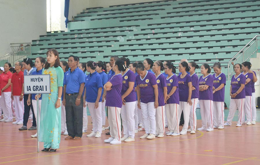  Hội NCT huyện Ia Grai đạt giải nhì toàn đoàn tại Hội thao NCT tỉnh lần thứ V-năm 2018. Ảnh: H.C