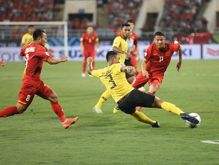 Tuyển Việt Nam có sự khởi đầu rất ấn tượng ở AFF Cup 2018. Ảnh S.N