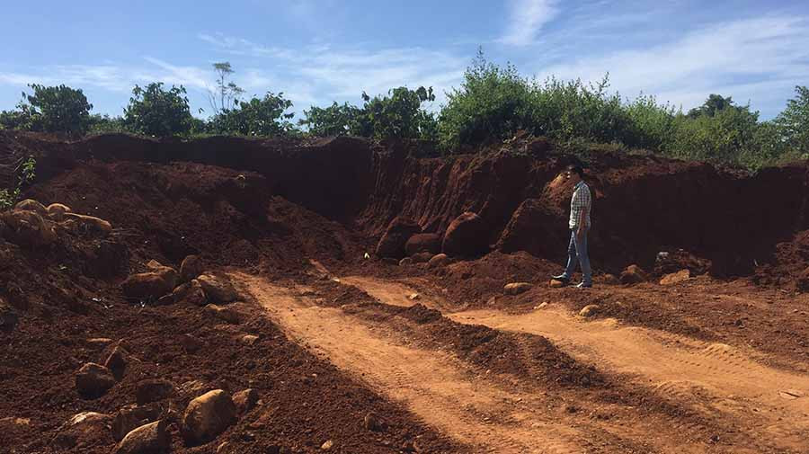 Hiện trường nơi xảy ra vụ việc. Ảnh: Văn Ngọc