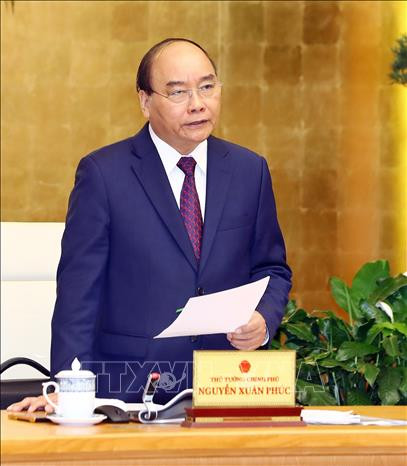 Thủ tướng Nguyễn Xuân Phúc phát biểu. Ảnh: Thống Nhất/TTXVN