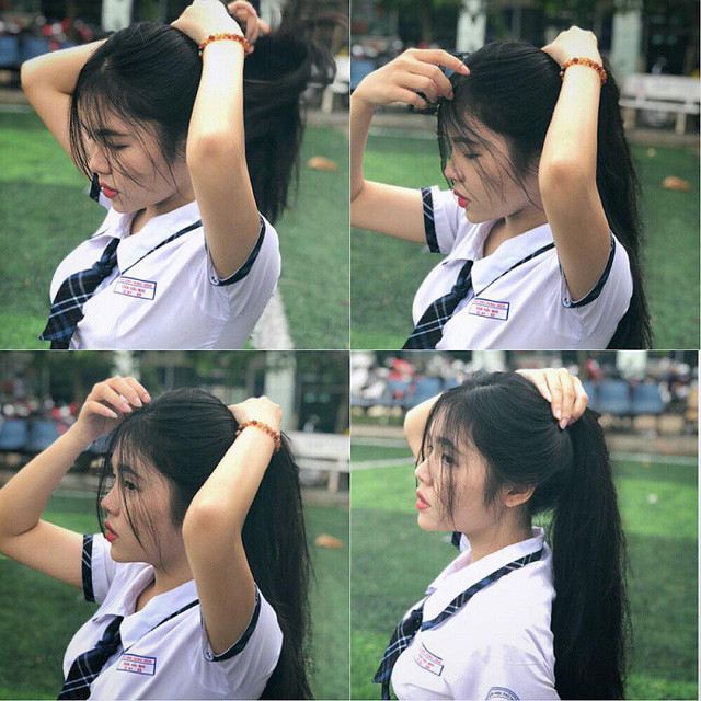  Nữ sinh Trần Hải Nhi (sinh năm 2001), hiện đang là học sinh lớp 12 trường THPT Bình Hưng Hòa (TP. HCM).