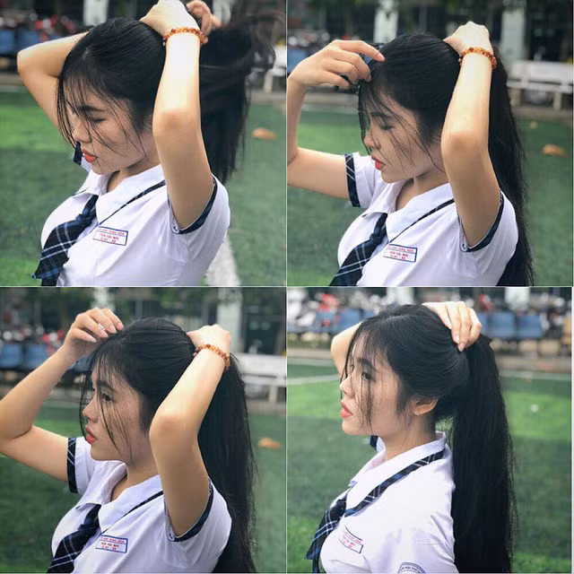  Nữ sinh Trần Hải Nhi (sinh năm 2001), hiện đang là học sinh lớp 12 trường THPT Bình Hưng Hòa (TP. HCM).