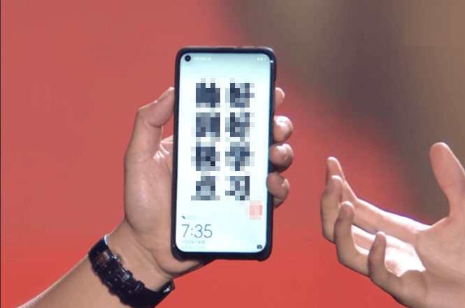 Nova 4 có camera trước nằm ở góc trên bên trái màn hình
