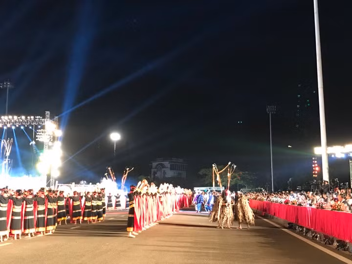 Tiếc mục Tháng 3 Tây Nguyên. Ảnh: P.Linh