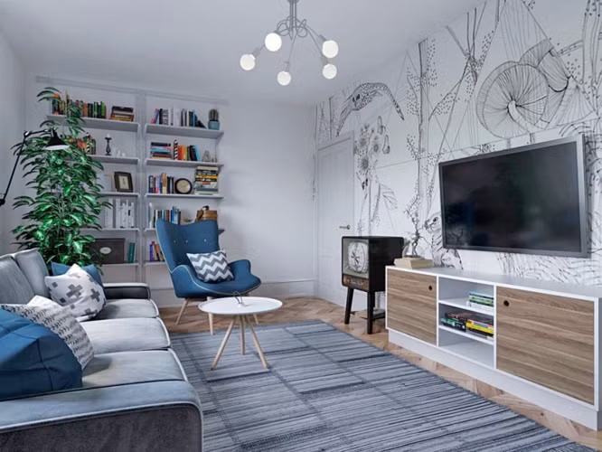 Vốn là người tinh tế, yêu nghệ thuật, bức tranh treo tường vẽ bằng tay thể hiện gu thẩm mỹ và năng khiếu về nghệ thuật của chủ nhân.