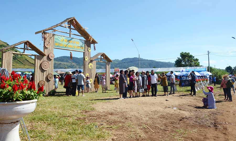 Du khách check-in tại Lễ hội. Ảnh: P.L