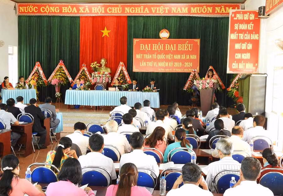 Toàn cảnh Đại hội MTTQ Việt Nam xã Ia Nan. Ảnh: Thanh Nhật