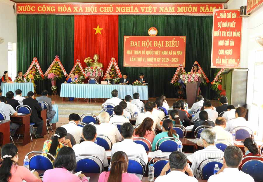 Toàn cảnh Đại hội MTTQ Việt Nam xã Ia Nan. Ảnh: Thanh Nhật