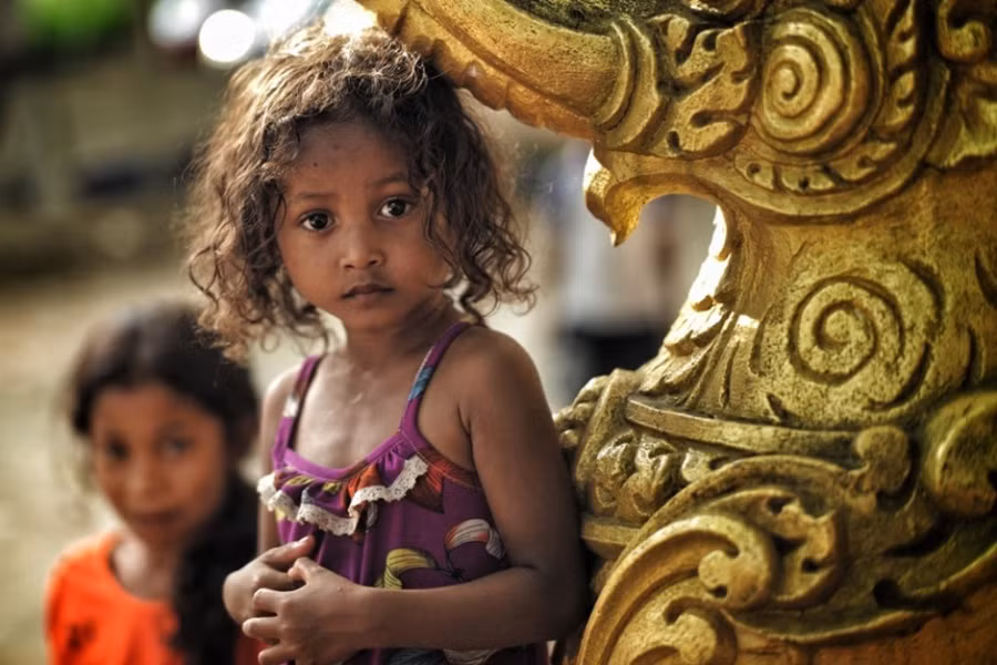 'Chân dung bé gái người dân tộc Chăm' của tác giả Nguyễn Việt Thanh. (Nguồn ảnh: BTC)