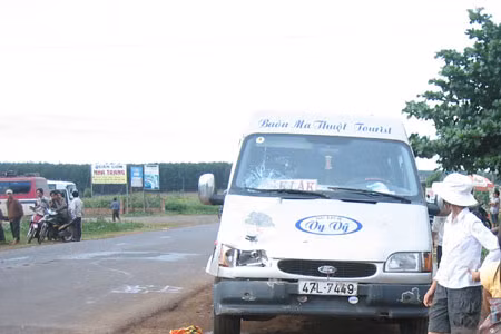 Hiện trường vụ tai nạn. Ảnh: Thục Vy