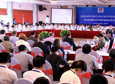 Quang cảnh Hội nghị giữa kỳ Nhóm các nhà tài trợ cho Việt Nam.