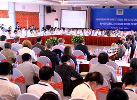 Quang cảnh Hội nghị giữa kỳ Nhóm các nhà tài trợ cho Việt Nam.