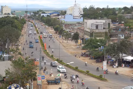 Một góc TP.Pleiku. Ảnh: Thanh Nhật