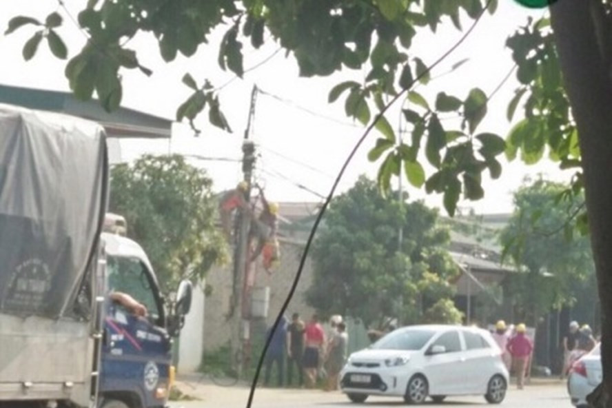 Hiện trường vụ tai nạn thương tâm. Ảnh: Q. Toản Hiện trường vụ tai nạn thương tâm. Ảnh: Q. Toản