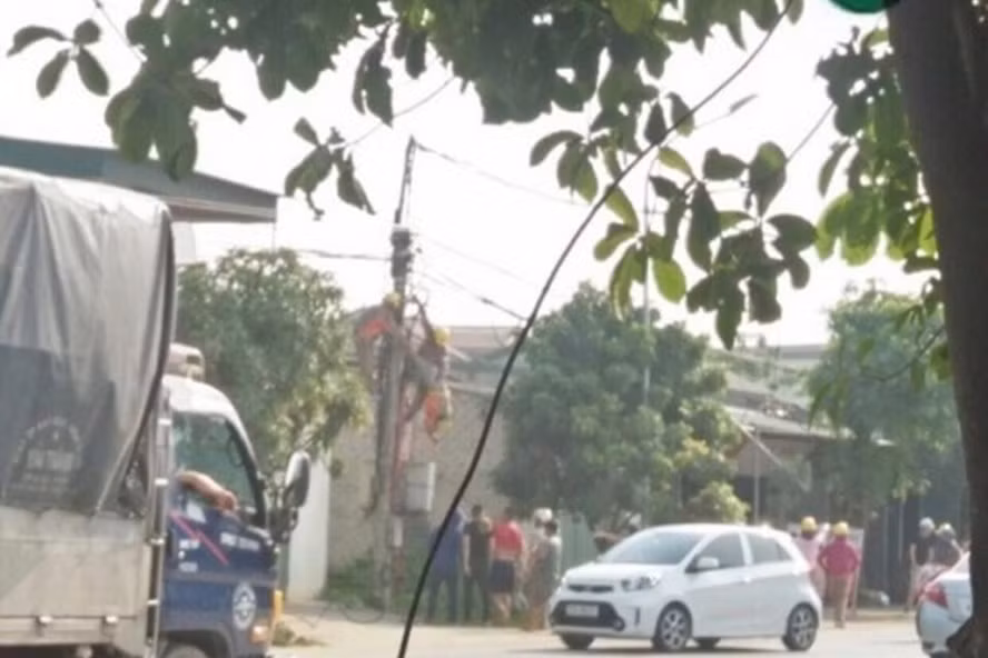 Hiện trường vụ tai nạn thương tâm. Ảnh: Q. Toản