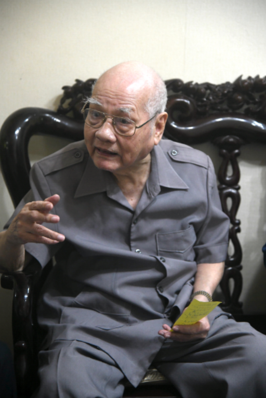 Ông Tạ Quang Chiến - 1 trong 8 cận vệ được Bác Hồ đặt lại tên năm 1947. Ảnh: Gia đình cung cấp 