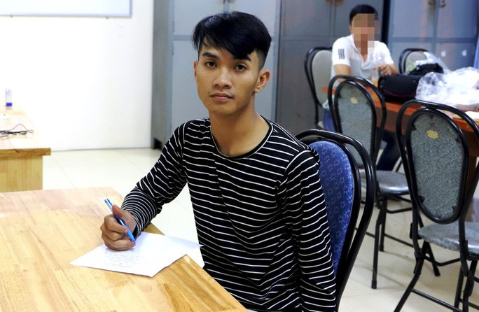 Đối tượng Trần Minh Cường tại cơ quan công an.  Đối tượng Trần Minh Cường tại cơ quan công an.