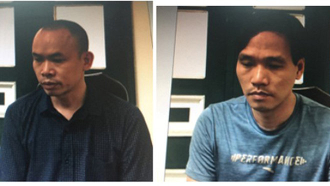 Dũng và Đức tại cơ quan công an - Ảnh: Công an cung cấp Dũng và Đức tại cơ quan công an - Ảnh: Công an cung cấp