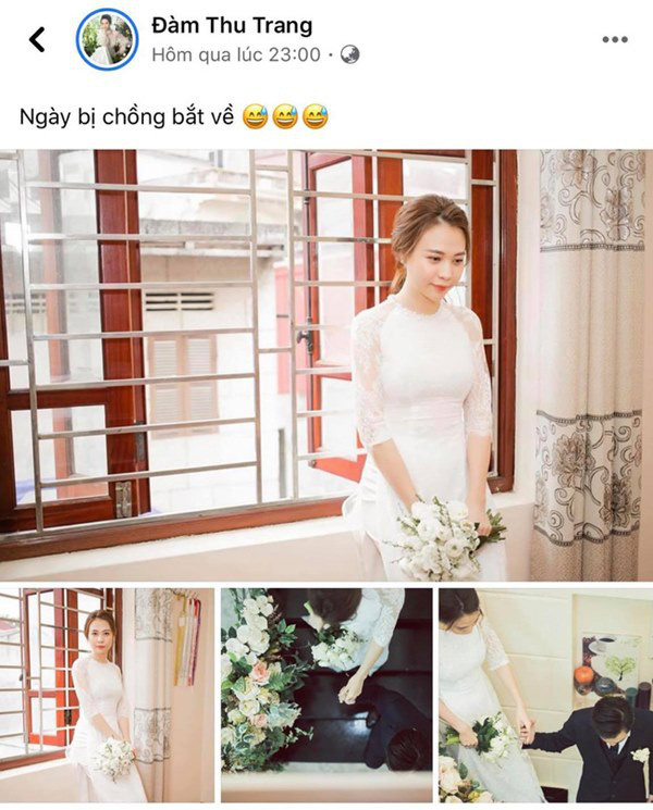 Đàm Thu Trang hạnh phúc chia sẻ lại hình ảnh ngày dạm ngõ.