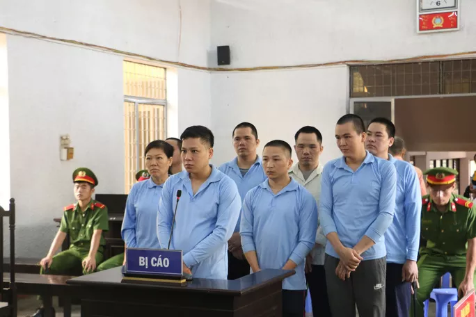 Các bị cáo tại phiên tòa phúc thẩm