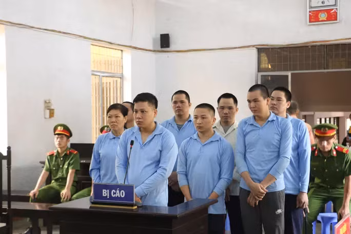 Các bị cáo tại phiên tòa phúc thẩm