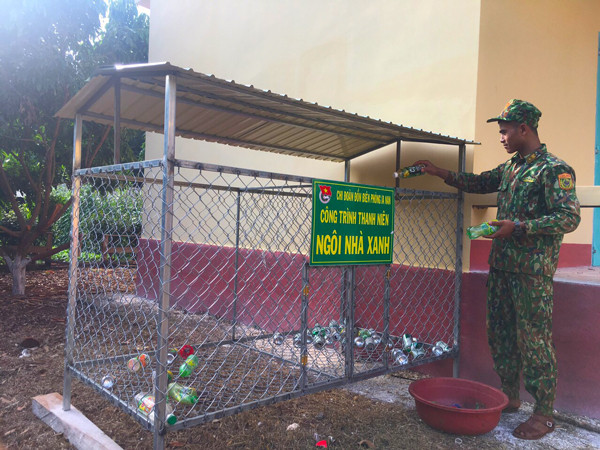 Ngôi nhà xanh của Chi đoàn Đồn Biên phòng Ia Nan. Ảnh: P.D