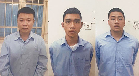 Các đối tượng liên quan đến vụ án cướp ngân hàng tại Sóc Sơn.