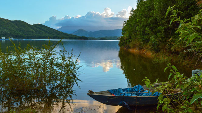 Non xanh nước biếc ở hồ Hòa Trung