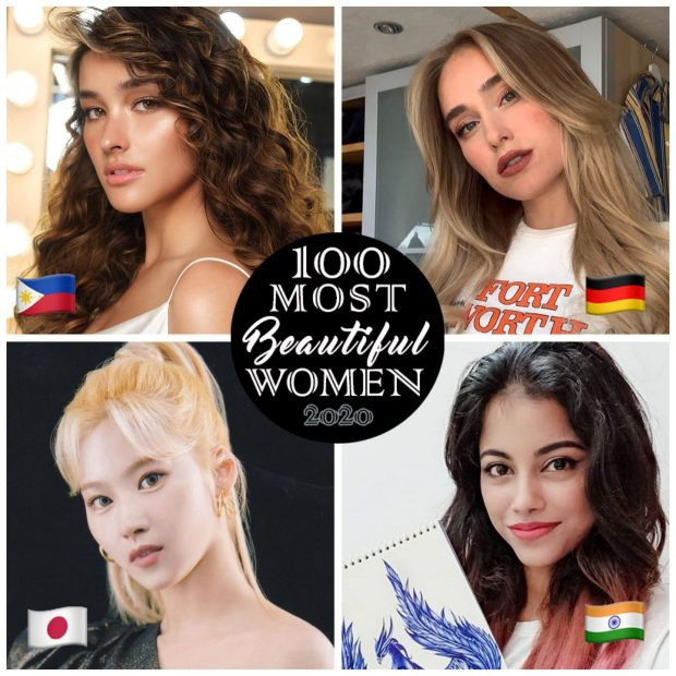 9. Liza Soberano (Phillippines), 10. Sina Deinert (Đức), 11. Sana Minatozaki (Nhật Bản), 12. Priyanka Mazumdar (Ấn Độ). Ảnh: Starmometer