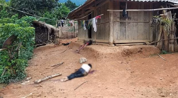  Hiện trường xảy ra vụ án mạng. (Ảnh: TTXVN)