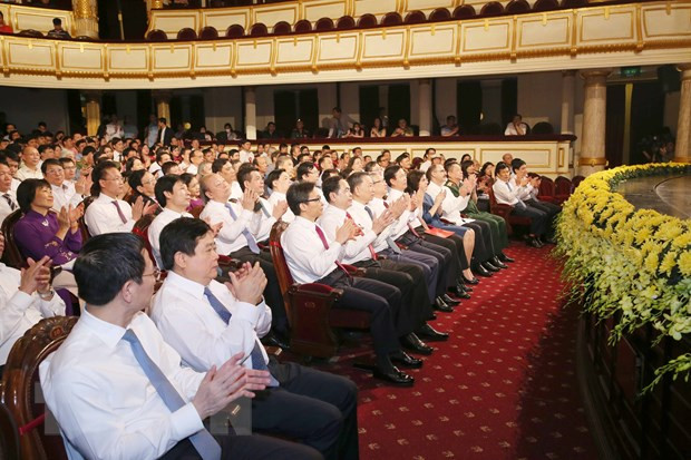  Đại biểu dự lễ trao giải. (Ảnh: Phương Hoa/TTXVN)