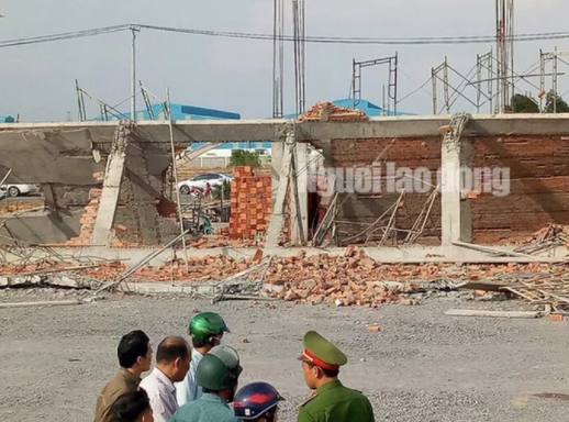 HIện trường vụ sập công trình ở Đồng Nai - Ảnh: Xuân Hoàng